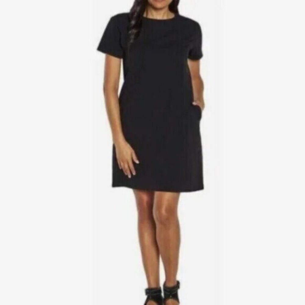 Banana Republic Women's T- Shirt Relaxed Fit Cotton Black Dress, size XL NWT